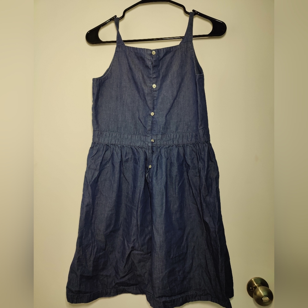 Denim sleeveless teen dress